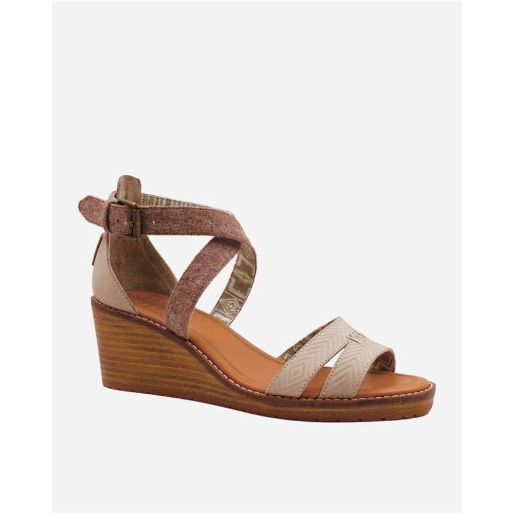 Pendleton Womens Baylands Wedge Sandals, Grey, DM